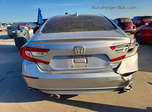 1HGCV2F9XJA045329 2018 HONDA ACCORD Silver Հետևի տեսք
