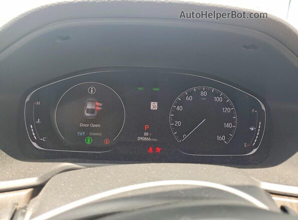 1HGCV2F9XKA008900 2019 HONDA ACCORD White Widok zestawu wskaźników