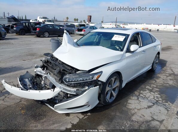 1HGCV2F9XKA024966 2019 HONDA ACCORD White Առջևի ձախ երեք քառորդ տեսարան