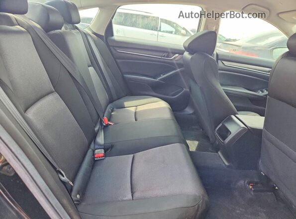 1HGCV3F12LA000405 2020 HONDA ACCORD Black Widok tylnych siedzeń