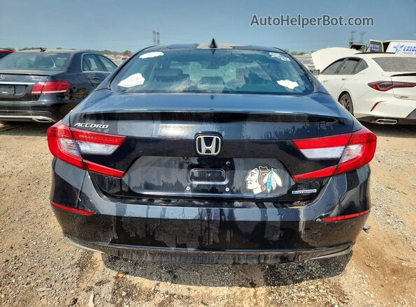 1HGCV3F12LA000405 2020 HONDA ACCORD Black Widok z tyłu