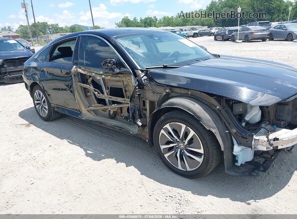 1HGCV3F12MA017755 2021 HONDA ACCORD Black Widok z przodu