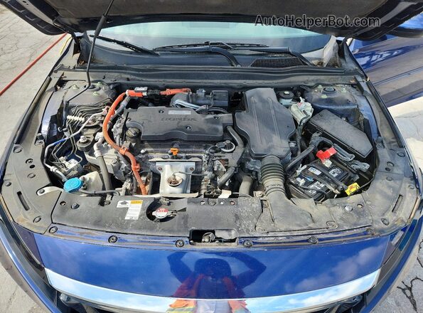 1HGCV3F13JA013743 2018 HONDA ACCORD Blue Սալոնի հետևի տեսք