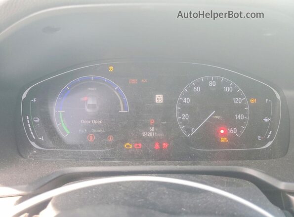 1HGCV3F14JA004033 2018 HONDA ACCORD White Սարքավորումների վահանակի տեսք