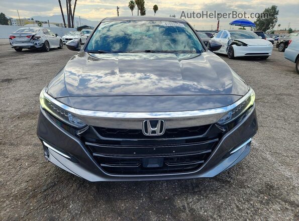 1HGCV3F14KA016751 2019 HONDA ACCORD Gray Front view