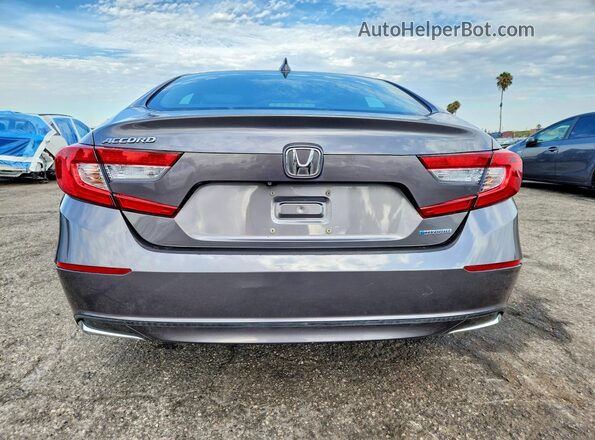 1HGCV3F14KA016751 2019 HONDA ACCORD Gray Rear view