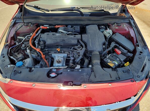 1HGCV3F16LA013531 2020 HONDA ACCORD Красный Вид задней части салона