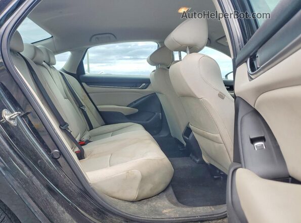 1HGCV3F18JA013611 2018 HONDA ACCORD Black Вид задніх сидінь