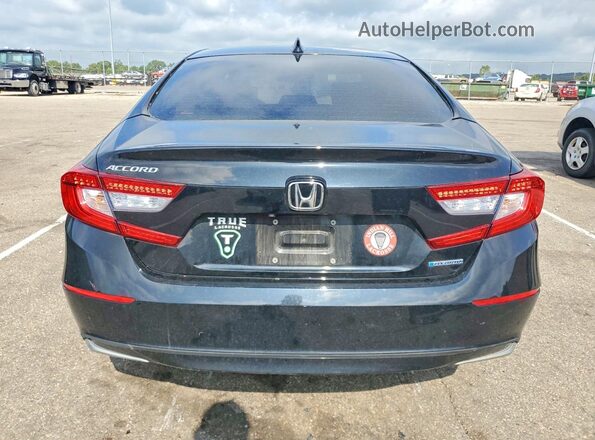 1HGCV3F19JA001502 2018 HONDA ACCORD Black Вид ззаду
