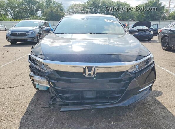 1HGCV3F19JA001502 2018 HONDA ACCORD Black Вид спереду