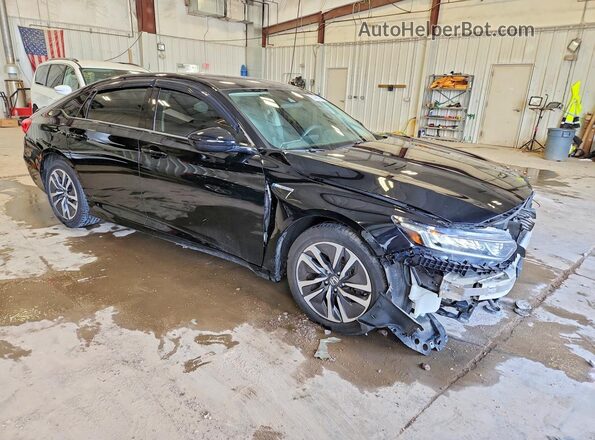 1HGCV3F1XLA012043 2020 HONDA ACCORD Черный Передняя правая четверть