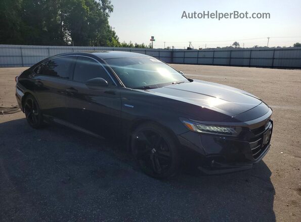 1HGCV3F20NA008160 2022 HONDA ACCORD Черный Передняя правая четверть