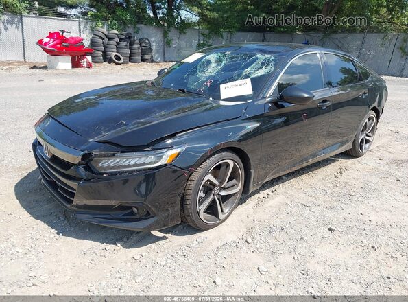 1HGCV3F20NA036363 2022 HONDA ACCORD Black Vista tres cuartos delantera izquierda