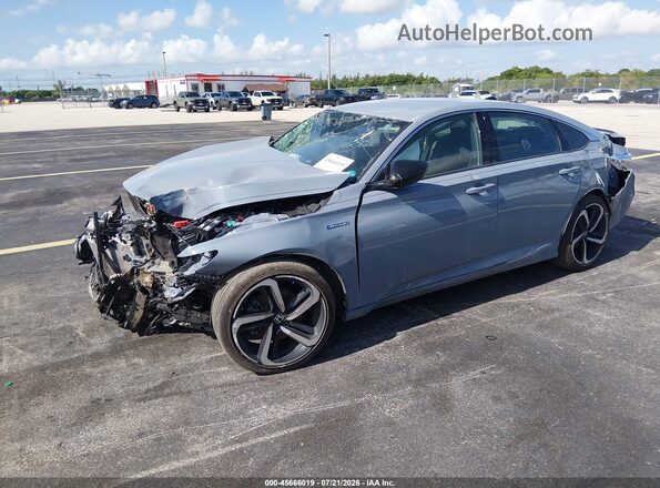 1HGCV3F21NA038221 2022 HONDA ACCORD Серый Передняя левая четверть