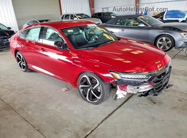 1HGCV3F24NA025978 2022 HONDA ACCORD Red Przód prawy