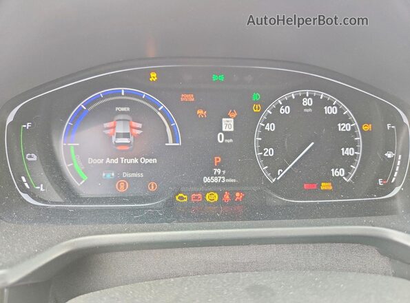 1HGCV3F24NA036981 2022 HONDA ACCORD White Вид щитка приладів