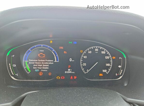 1HGCV3F24NA043185 2022 HONDA ACCORD Белый Вид щитка приборов