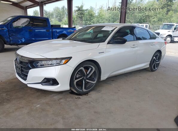 1HGCV3F26NA016862 2022 HONDA ACCORD White Առջևի ձախ երեք քառորդ տեսարան