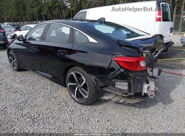1HGCV3F26NA034987 2022 HONDA ACCORD Black Задня ліва чверть