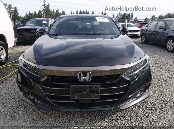 1HGCV3F26NA034987 2022 HONDA ACCORD Black Вид задньої частини салону