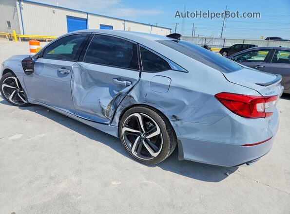 1HGCV3F26NA043656 2022 HONDA ACCORD Gray Trasero izquierdo