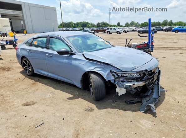 1HGCV3F27NA033444 2022 HONDA ACCORD Blue Передня права чверть