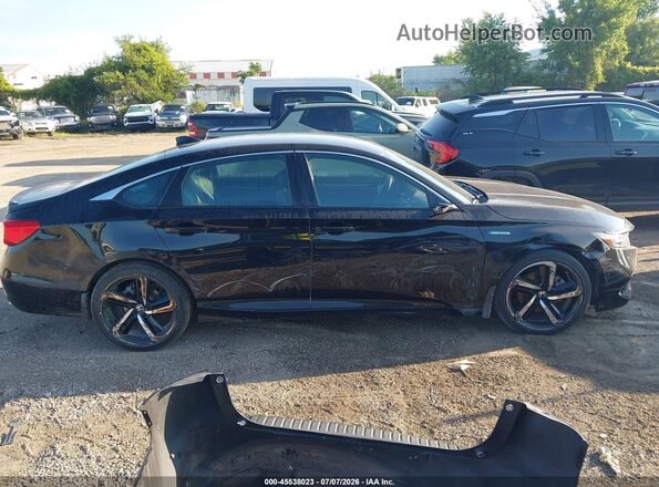 1HGCV3F28NA045179 2022 HONDA ACCORD Black უკანა სალონის ხედი