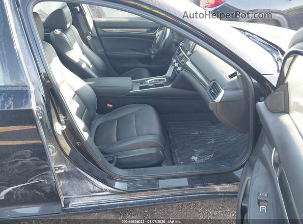 1HGCV3F28NA045179 2022 HONDA ACCORD Black წინა სალონის ხედი