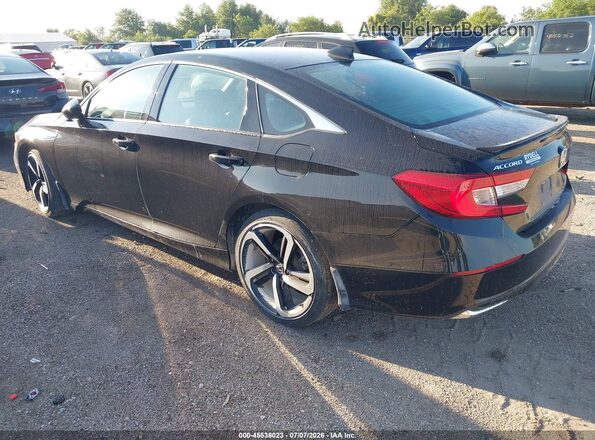 1HGCV3F28NA045179 2022 HONDA ACCORD Black უკანა მარცხენა
