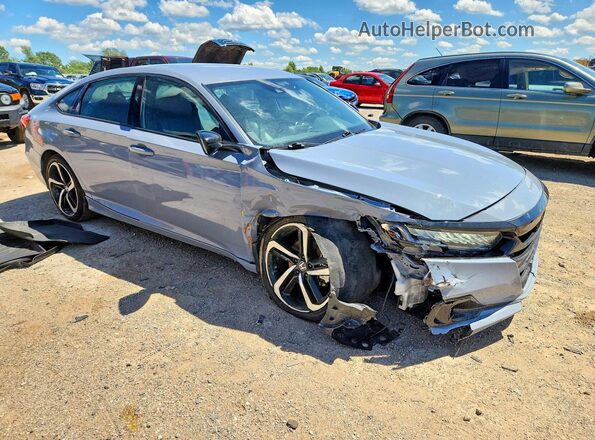 1HGCV3F28NA046994 2022 HONDA ACCORD Серый Передняя правая четверть