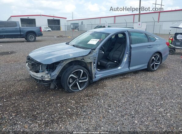 1HGCV3F2XNA033423 2022 HONDA ACCORD Gray Առջևի ձախ երեք քառորդ տեսարան
