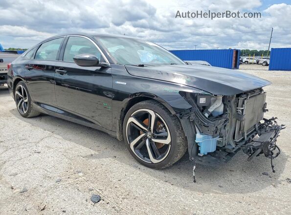 1HGCV3F2XNA041912 2022 HONDA ACCORD Black Przód prawy