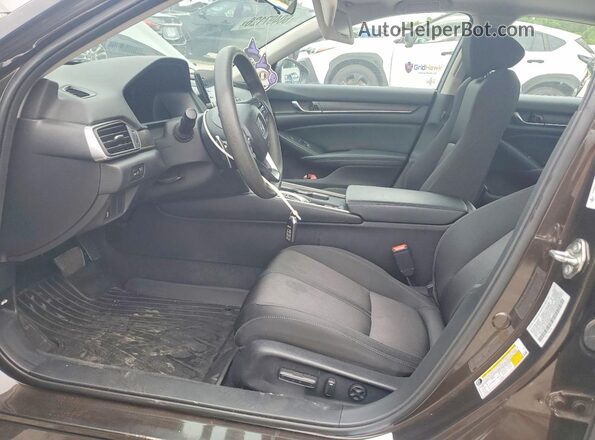 1HGCV3F43JA005930 2018 HONDA ACCORD Black წინა სალონის ხედი