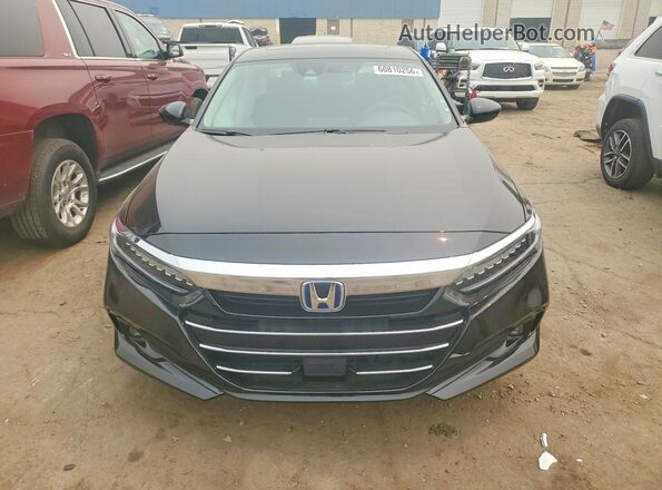 1HGCV3F43MA021646 2021 HONDA ACCORD Black წინა ხედი