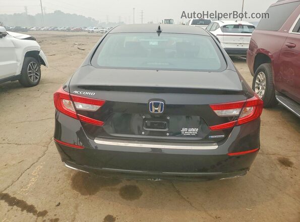 1HGCV3F43MA021646 2021 HONDA ACCORD Black უკანა ხედი