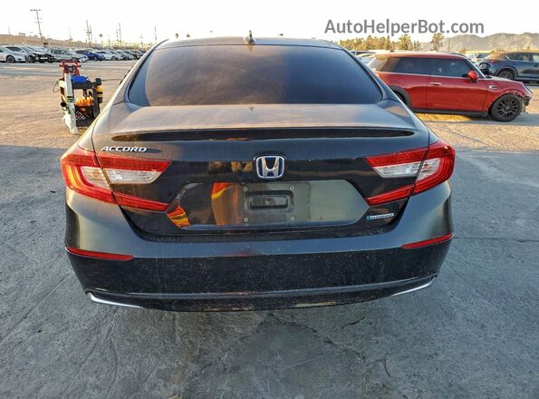 1HGCV3F46MA001892 2021 HONDA ACCORD Black Rear view