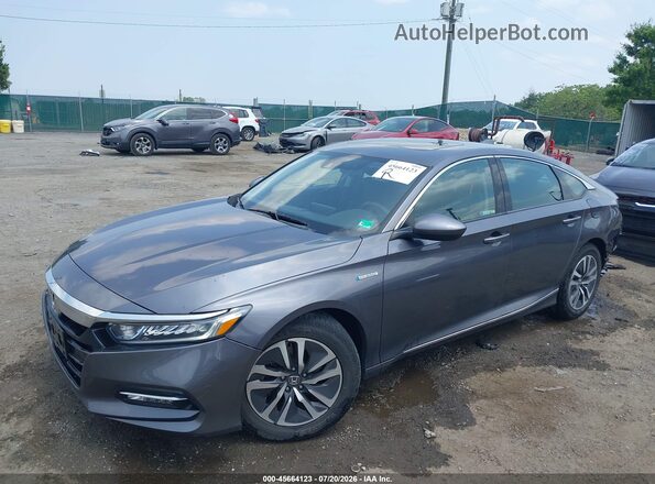 1HGCV3F4XJA000725 2018 HONDA ACCORD Gray წინა მარცხენა ხედი სამი მეოთხედიდან