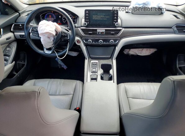 1HGCV3F50KA010853 2019 HONDA ACCORD Gray Dashboard view
