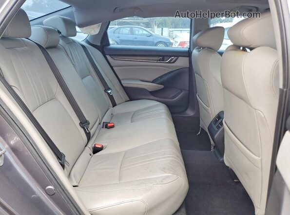 1HGCV3F50KA010853 2019 HONDA ACCORD Gray Rear seats view