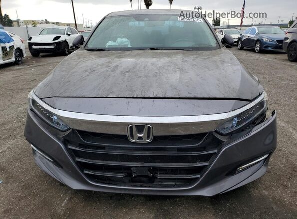 1HGCV3F50KA010853 2019 HONDA ACCORD Gray Front view