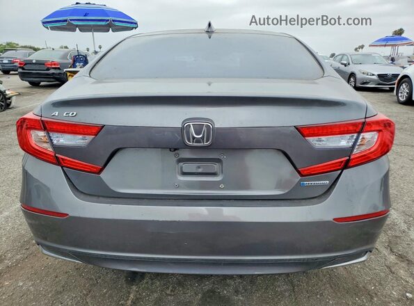1HGCV3F50KA010853 2019 HONDA ACCORD Gray Rear view