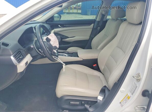 1HGCV3F52KA017965 2019 HONDA ACCORD White წინა სალონის ხედი