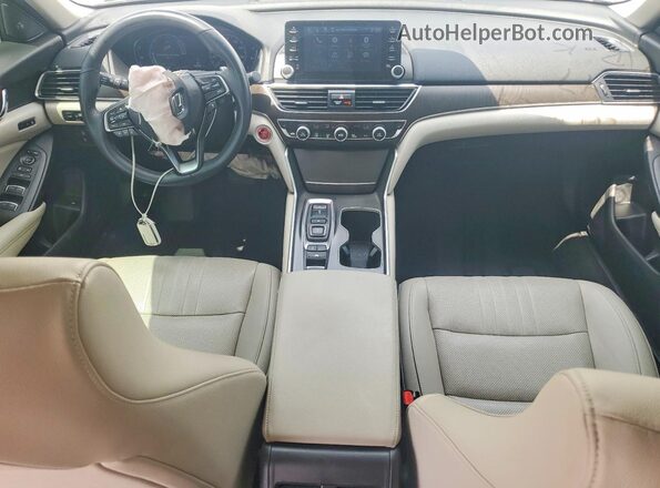 1HGCV3F52KA017965 2019 HONDA ACCORD White წინა პანელის ხედი