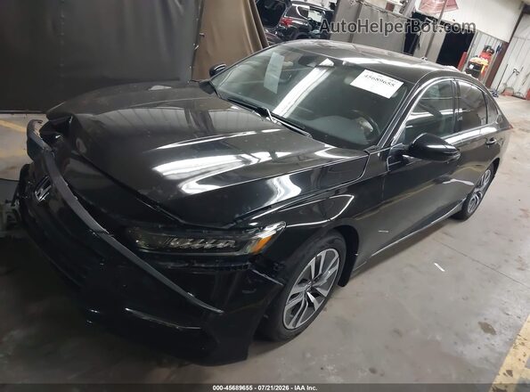 1HGCV3F53JA002017 2018 HONDA ACCORD Черный Передняя левая четверть