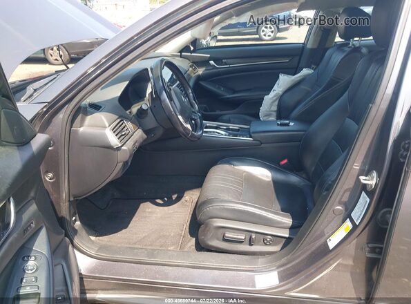 1HGCV3F53JA003622 2018 HONDA ACCORD Gray Սալոնի դիմացի տեսք