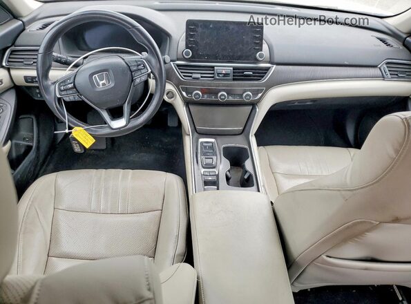 1HGCV3F53JA005578 2018 HONDA ACCORD White Առջևի վահանակի տեսք