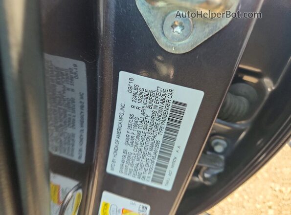 1HGCV3F55JA012595 2018 HONDA ACCORD Gray Շարժիչի բաժամունքի տեսք
