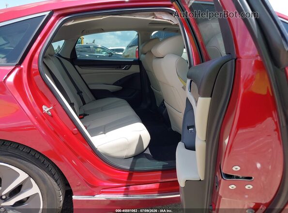 1HGCV3F55KA002599 2019 HONDA ACCORD Red Vista de la etiqueta del VIN