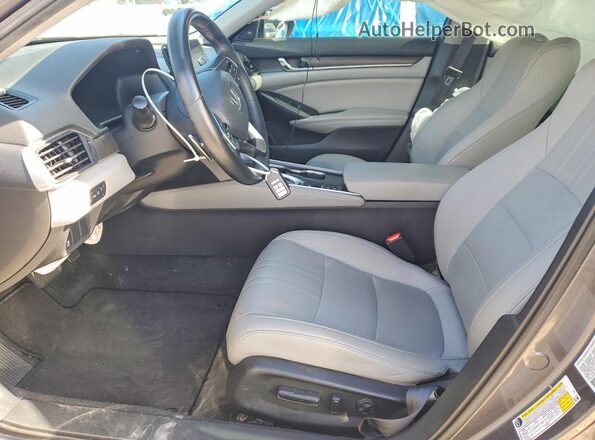 1HGCV3F55KA006779 2019 HONDA ACCORD Gray წინა სალონის ხედი