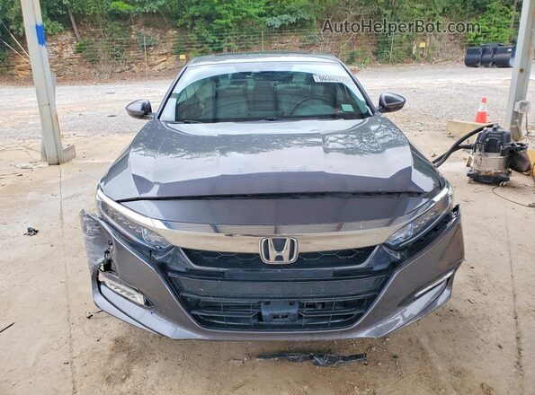 1HGCV3F55KA006779 2019 HONDA ACCORD Gray წინა ხედი